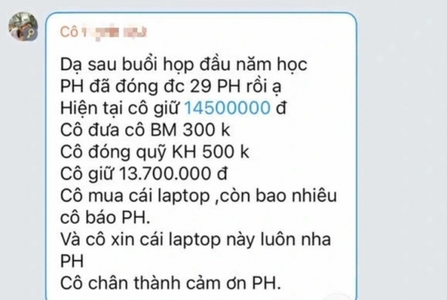 Trần tình của cô giáo ‘dỗi’ phụ huynh vì không được đồng ý mua laptop